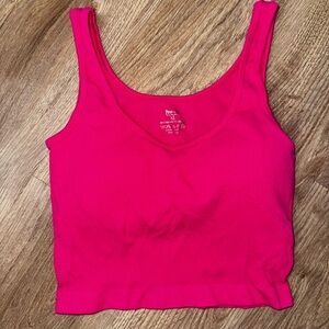 Hot Pink Ribbed Tank Top – Size XL